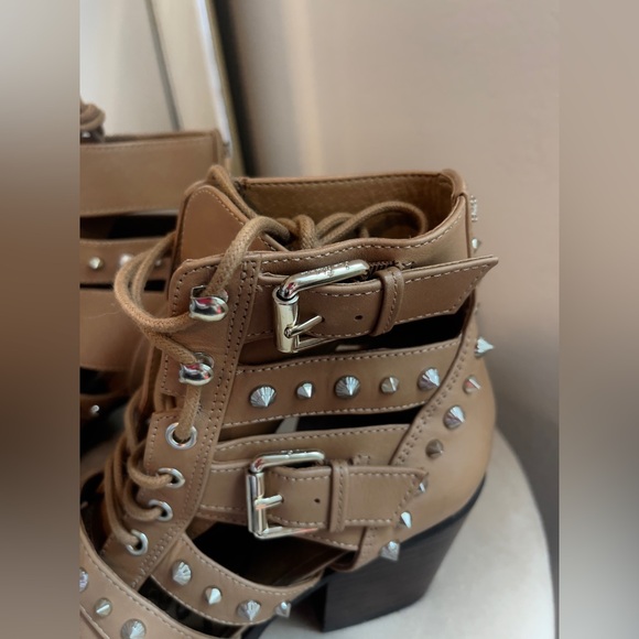 Sam Edelman Elana/Camel/Tan Pointed/LaceUp/Western Booties - Picture 4 of 12